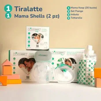 MAMASHY BOX      - 1 Tiralatte Singolo   - 1 Mama Keep   - 1 Mama Shells